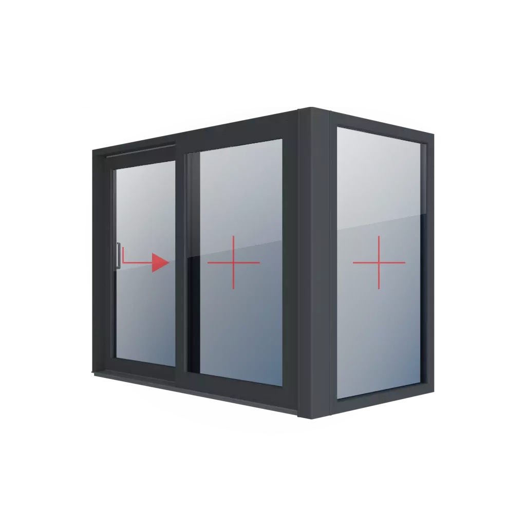 Fixed left, terrace sliding HST right windows types-of-windows corner standard  