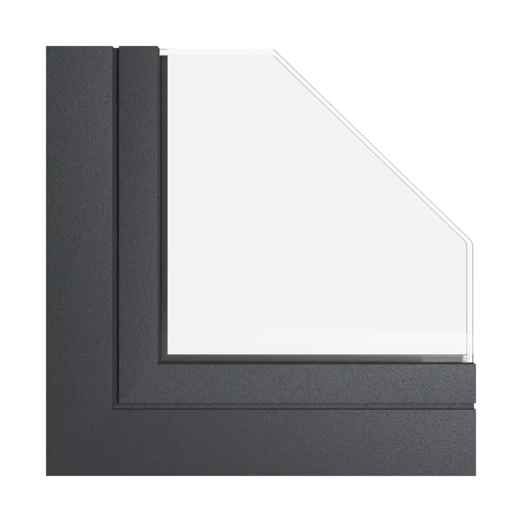 Gray black projects large-house-with-trapezoidal-anthracite-windows    