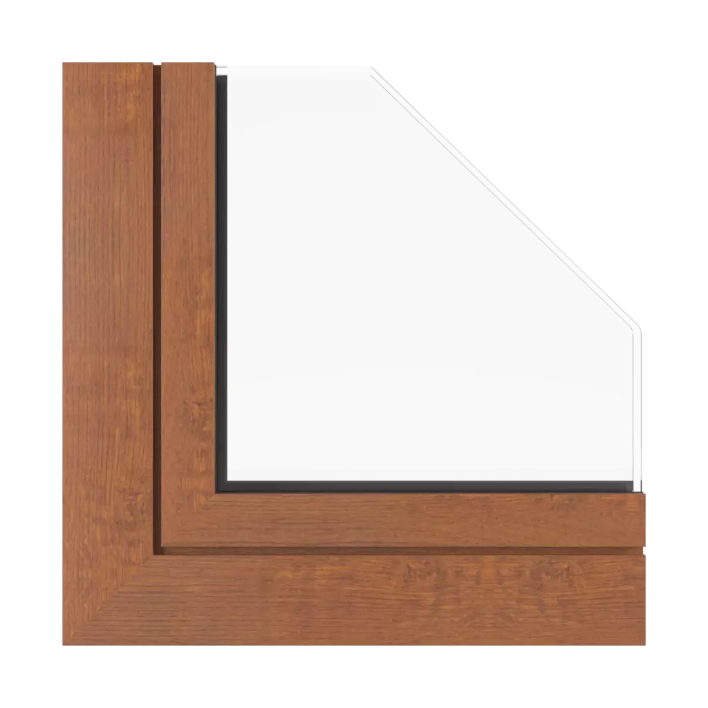 Rustic oak windows window-profiles aluprof mb-ferroline