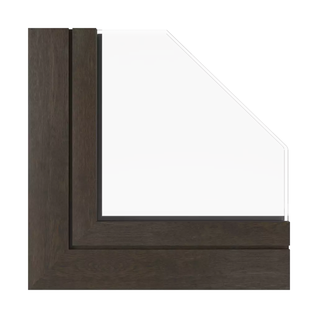 Black walnut windows window-profiles aluprof mb-104-passive