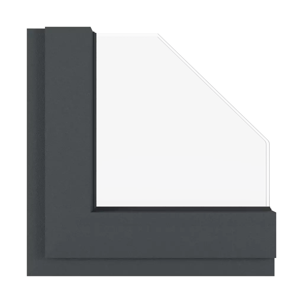 Anthracite gray fine structure windows window-color aluprof-colors anthracite-robes-fine-structure interior