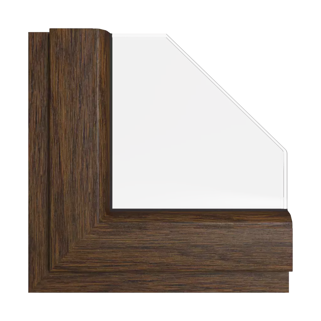 Dark oak FL-F1 windows window-color rehau-colors swamp-oak interior