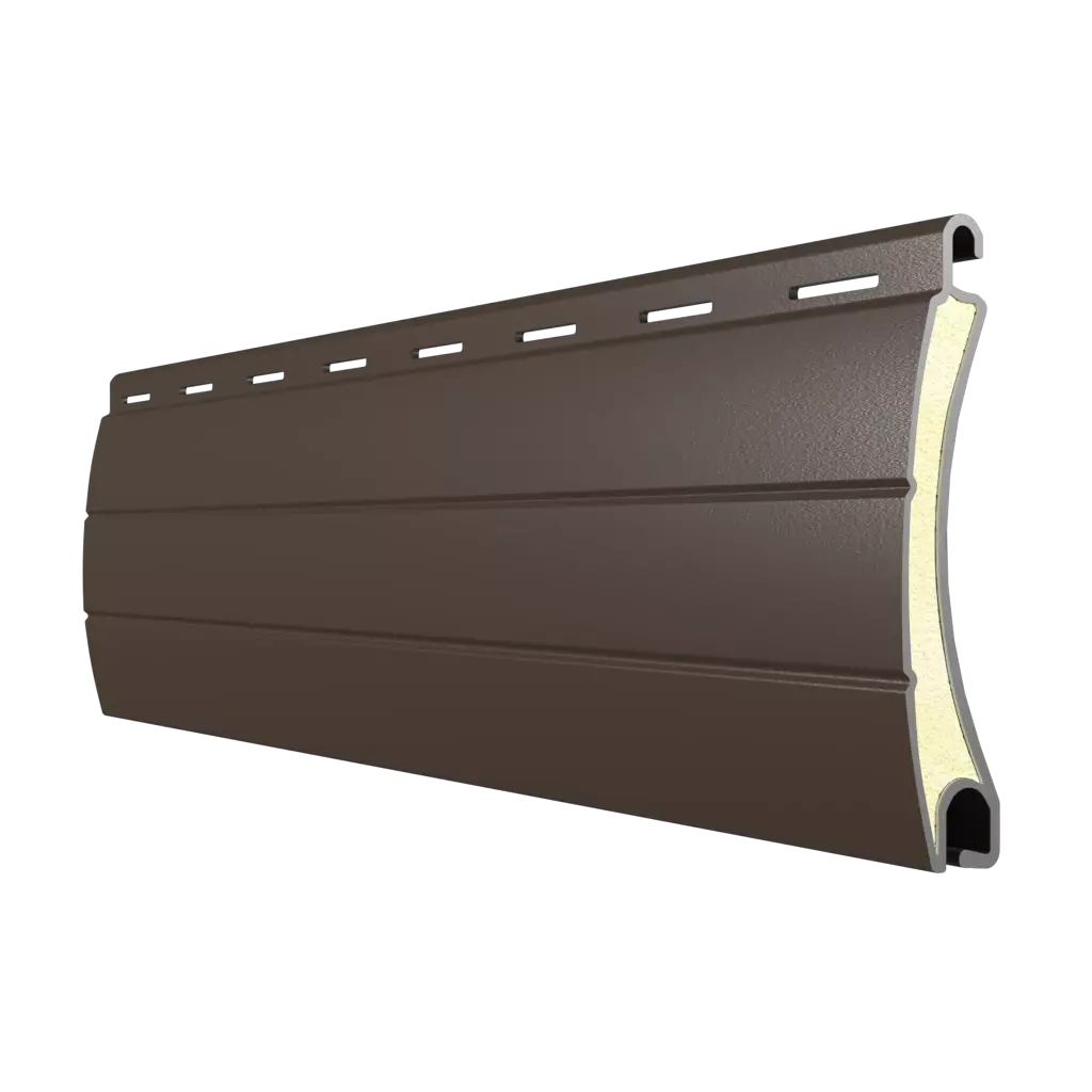 Dark brown windows window-accessories roller-shutters aluprof