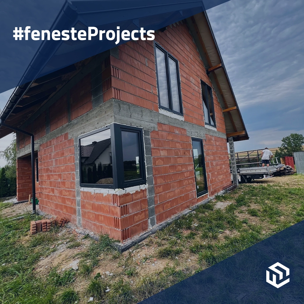 Single-family house with black windows on the outskirts of the city solutions for-the-developer for-terraced-houses   